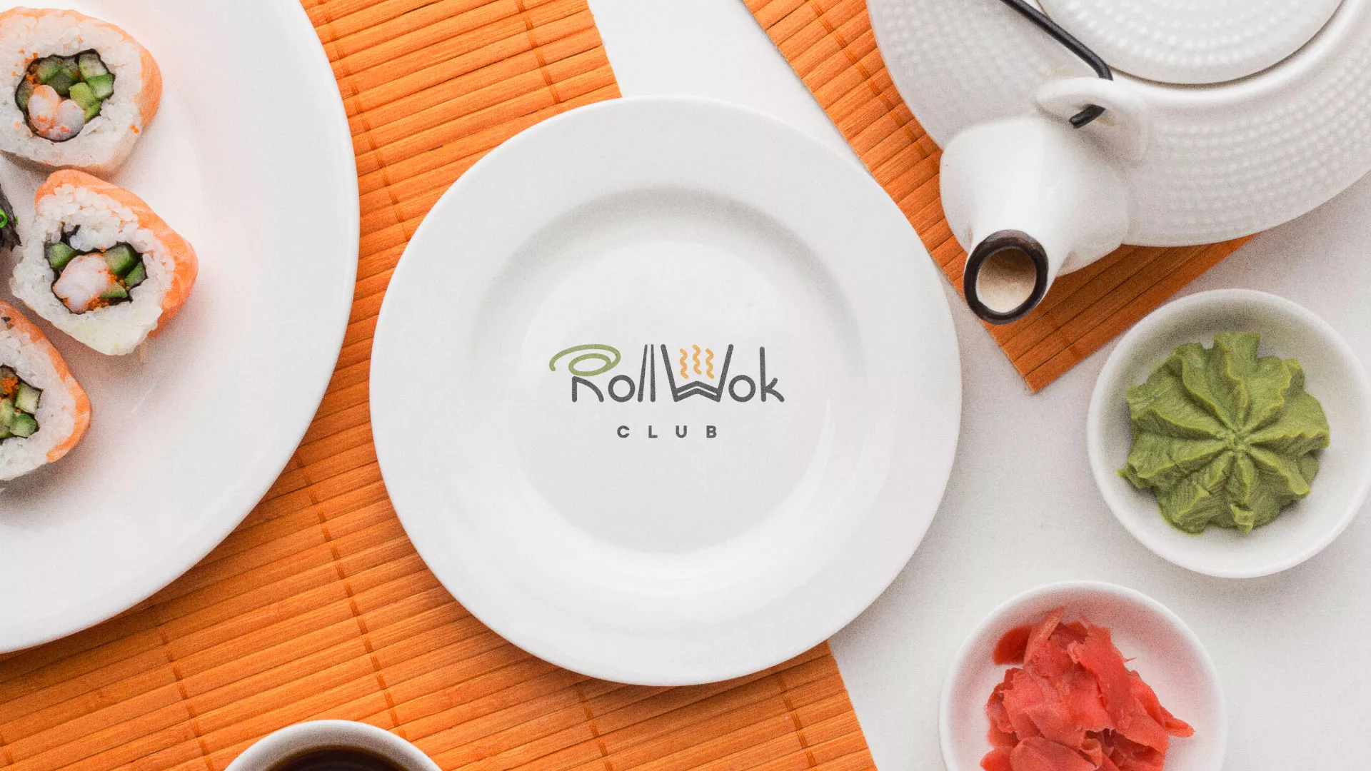 Разработка логотипа и фирменного стиля в Новоузенске для суши-бара «Roll Wok Club» Разработка логотипа и фирменного стиля в Новоузенске для суши-бара «Roll Wok Club»